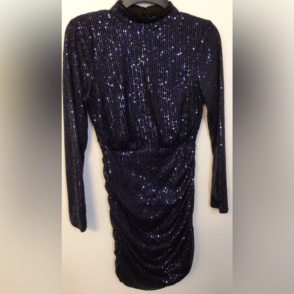 Eilly bazar navy sequin backless dress size XS - Picture 1 of 7